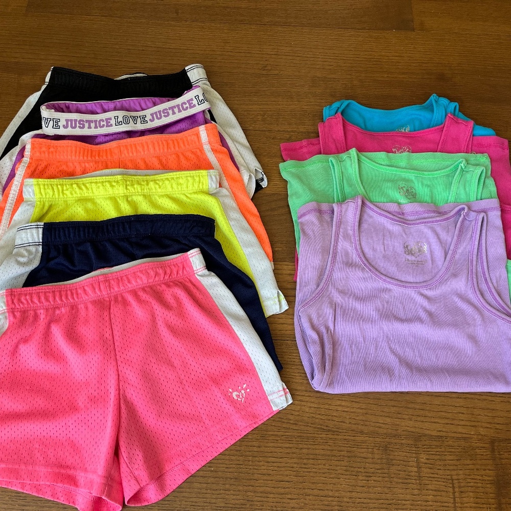 Girls Justice Sets-4 Tanks 6 Shorts